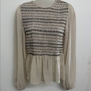 Mine Cream and Black Polka Dot Blouse